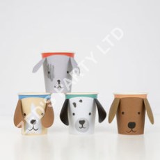 Meri Meri Party - Puppy Party Cups x 8 Paper Cup Puppy Party Cups x 8