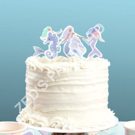 Magical Mermaid Cupcake Toppers x 10 - Coterie Cake Decorating Supplies Magical Mermaid Cupcake Toppers x 10