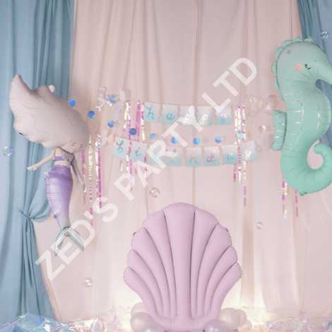 Mermaid Party Decorations - Mermaid Party Happy Birthday Bunting Banners Mermaid Party Happy Birthday Bunting