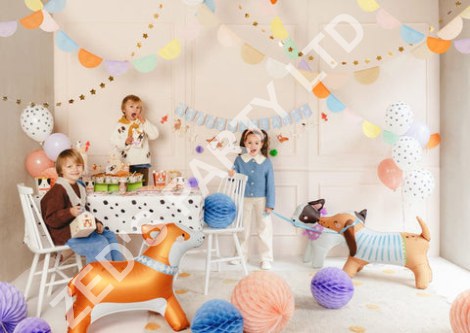 Dog Party Bulldog Standing Foil Balloon - Puppy Party Supplies Foil Balloon Dog Party Bulldog Standing Foil Balloon