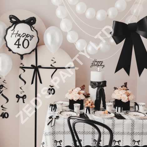 Bows Party Paper Tablecover - Bow Theme Party Supplies table cover Bows Party Paper Tablecover