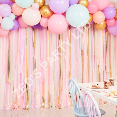 Pastel theme balloon arch kit with tassels