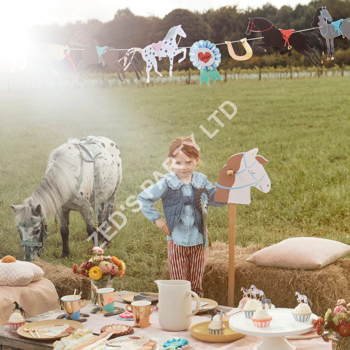 Horse Party Garland - Horse Birthday Party Decorations Meri Meri Bunting Horse Party Garland