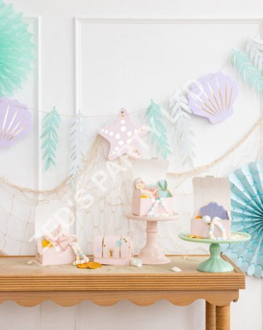 Mermaid Party Seahorse Shaped Napkins x 18 - Mermaid Party Decorations - My Mind's Eye Paper Napkins Mermaid Party Seahorse Shaped Napkins x 18