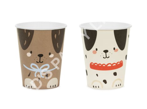 Dog Party Cups x 6 - Puppy and Dog Party Supplies Paper Cup Dog Party Cups x 6