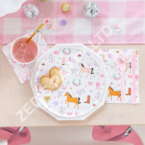 Pony Tales Small Party Plates x 8 - Horse Party Supplies Disposable Plates Pony Tales Small Party Plates x 8