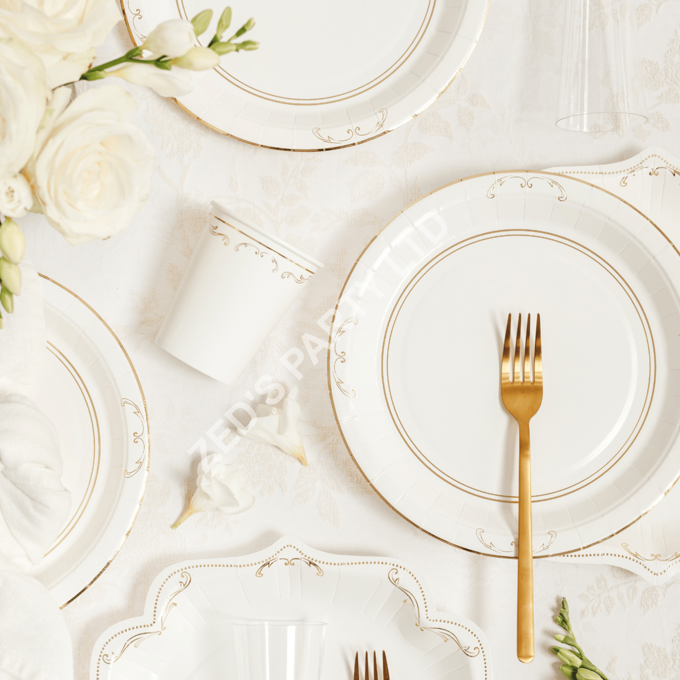 Cream Floral Lace Style Table Runner - Image 5