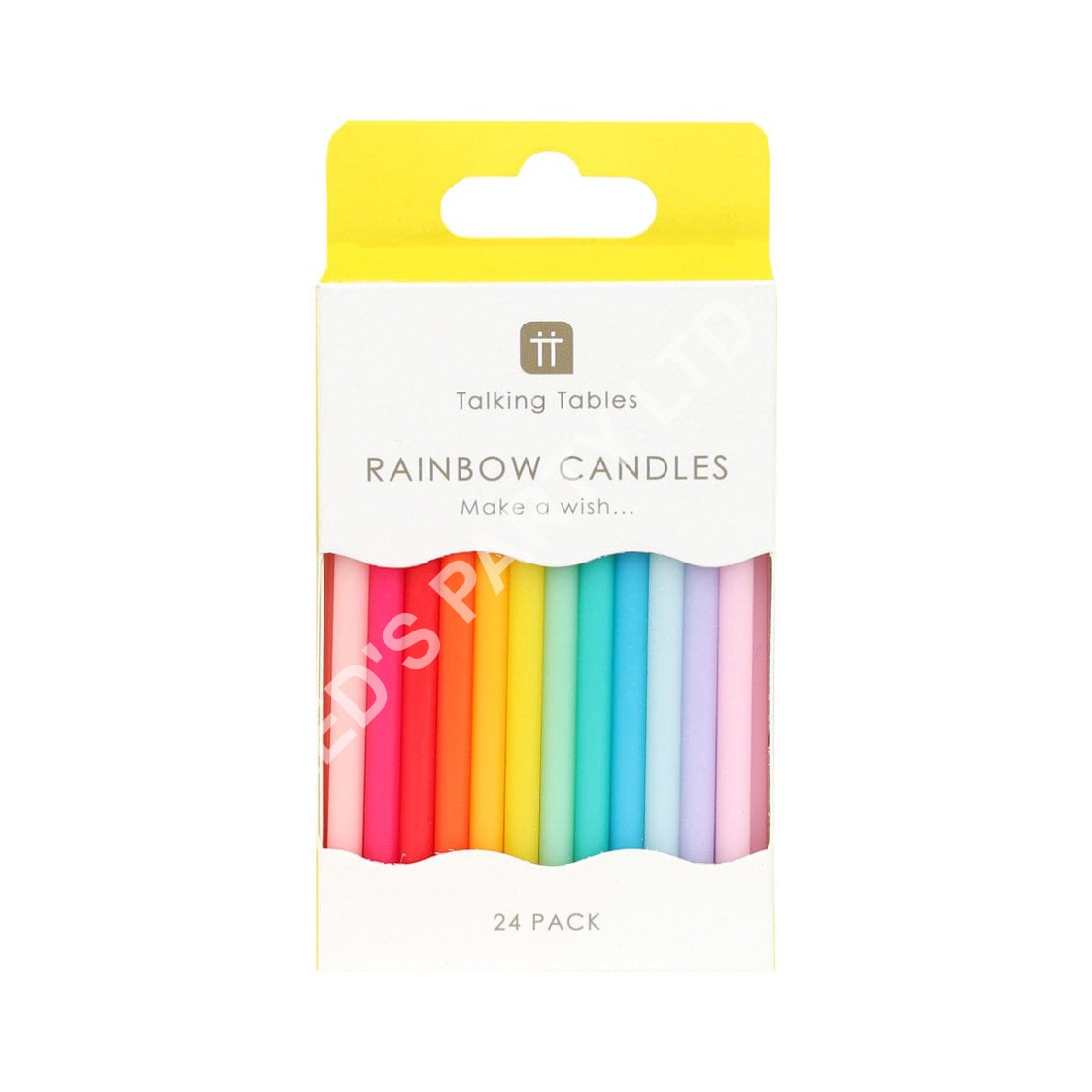 Rainbow Birthday Cake Candles - 24 Pack - Image 4