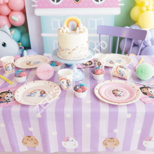 Gabby's Dollhouse Purple Paper Tablecover