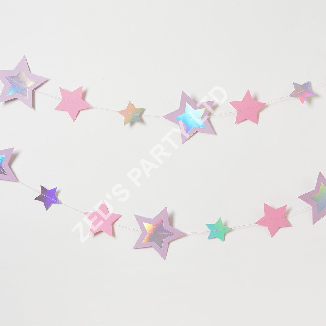Pastel Trailing Stars Garland - 5m