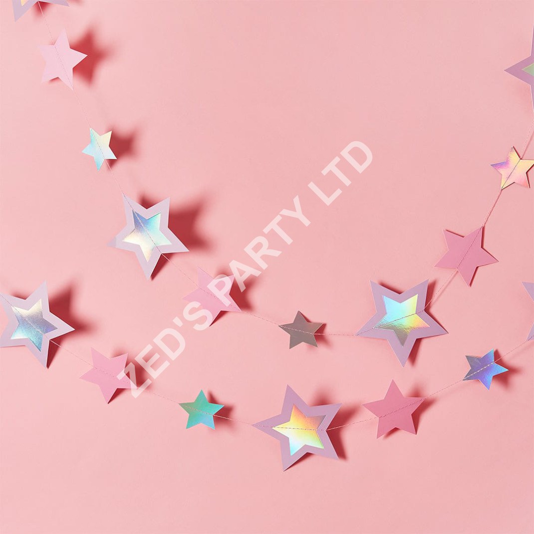 Pastel Trailing Stars Garland - 5m - Image 4