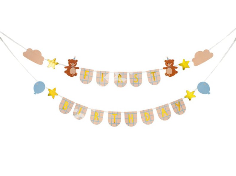 First Birthday Teddy Bear Party Bunting - Image 3