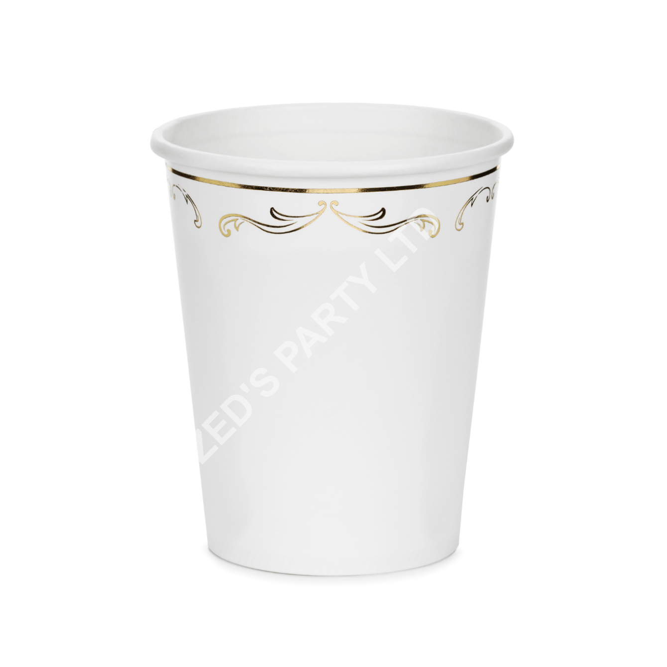 White Lace Style Paper Cups x 6 - Image 3
