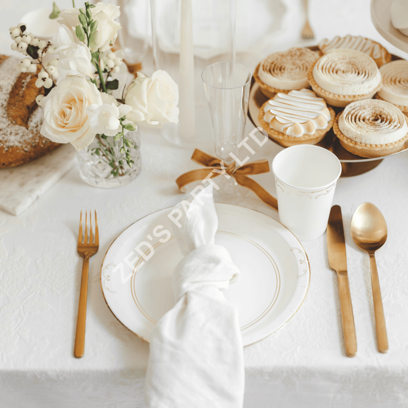 White Lace Style Paper Cups x 6 - Image 5